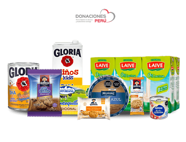 Donación de productos lacteos